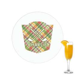 Golfer's Plaid Printed Drink Topper - 2.15" (Personalized)