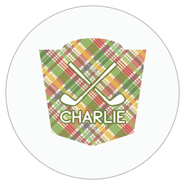 Golfer's Plaid Drink Topper - Small - Single