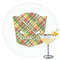 Golfer's Plaid Printed Drink Topper - 3.5" (Personalized)
