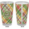 Golfer's Plaid Pint Glass - Full Color - Front & Back Views