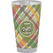 Golfer's Plaid Pint Glass - Full Color - Front View