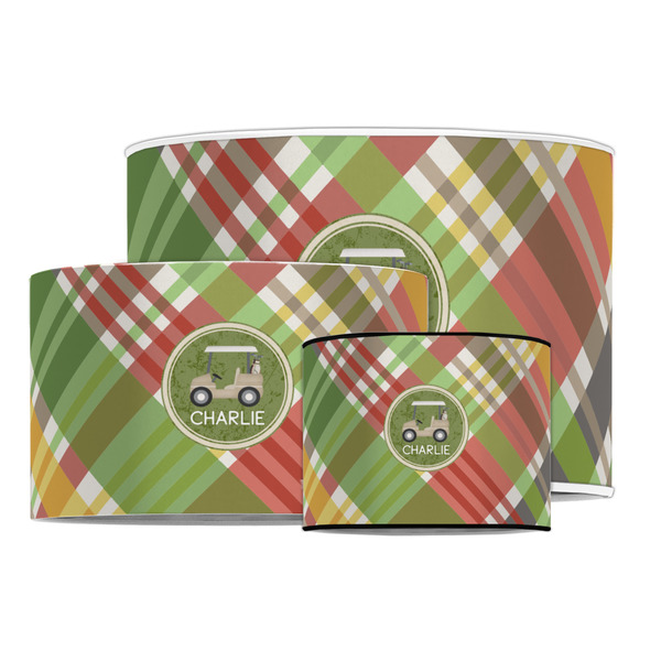 Golfer's Plaid Drum Lampshades - MAIN