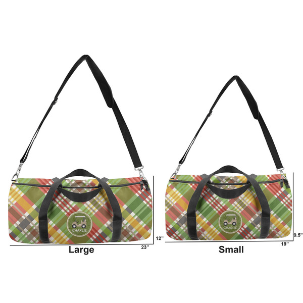 Golfer's Plaid Duffle Bag Small and Large