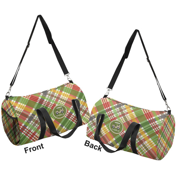 Golfer's Plaid Duffle bag small front and back sides