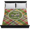 Golfer's Plaid Duvet Cover - Queen - On Bed - No Prop