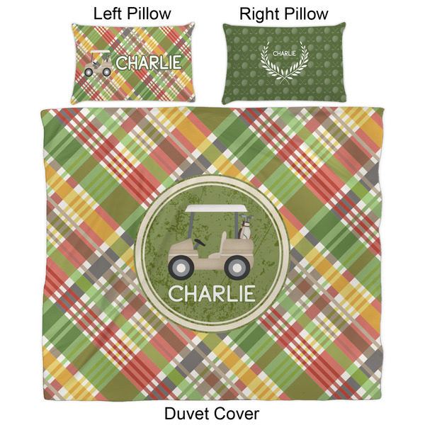 Golfer's Plaid Duvet Cover Set - King - Approval