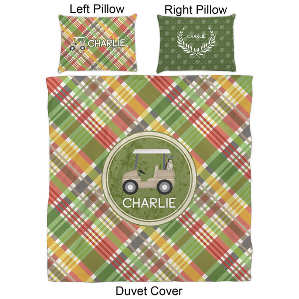 Golfer's Plaid Duvet Cover Set - Queen - Approval