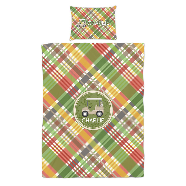 Golfer's Plaid Duvet Cover Set - Twin - Alt Approval