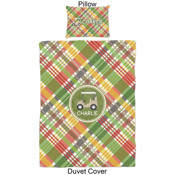 Golfer's Plaid Duvet Cover Set - Twin - Approval