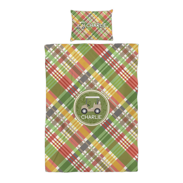 Golfer's Plaid Duvet Cover Set - Twin XL - Alt Approval