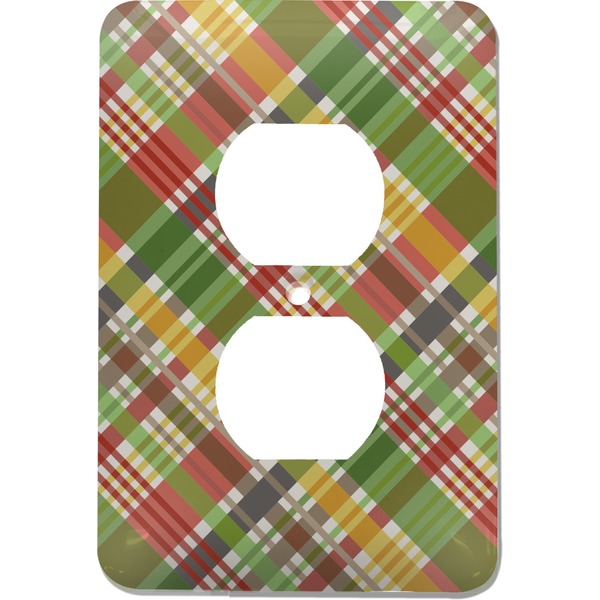 Custom Golfer's Plaid Electric Outlet Plate