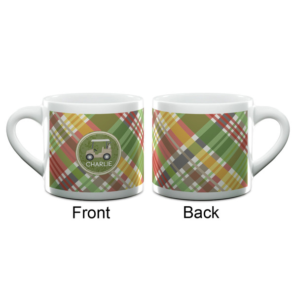 Golfer's Plaid Espresso Cup - 6oz (Double Shot) (APPROVAL)