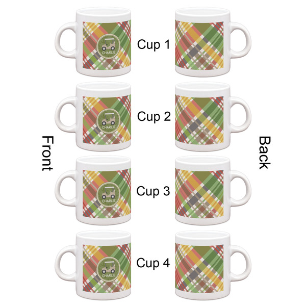 Golfer's Plaid Espresso Cup Set of 4 - Apvl