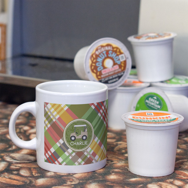 Golfer's Plaid Espresso Cup - Single Lifestyle