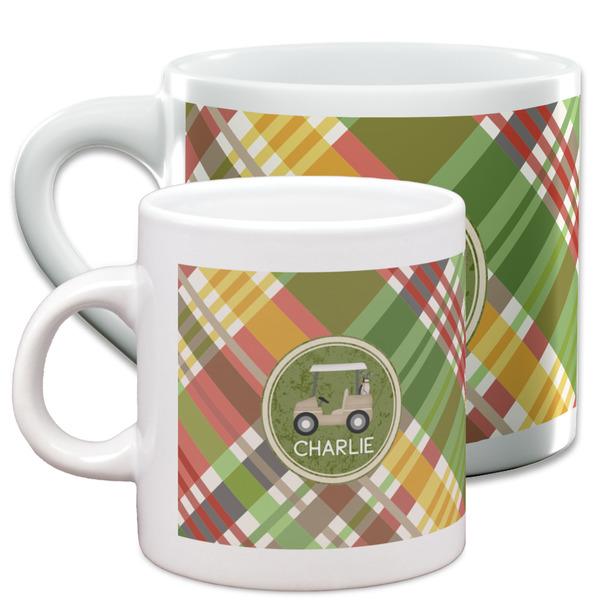 Golfer's Plaid Espresso Mugs - Main Parent