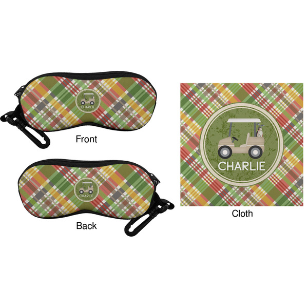 Golfer's Plaid Eyeglass Case & Cloth (Approval)