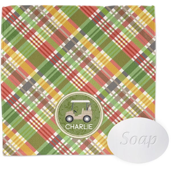 Custom Golfer's Plaid Washcloth (Personalized)