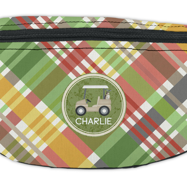 Golfer's Plaid Fanny Pack - Closeup