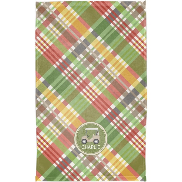Golfer's Plaid Finger Tip Towel - Full View