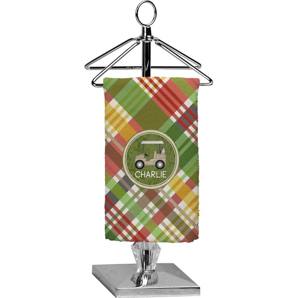 Custom Golfer's Plaid Finger Tip Towel - Full Print (Personalized)
