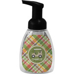 Golfer's Plaid Foam Soap Bottle - Black (Personalized)