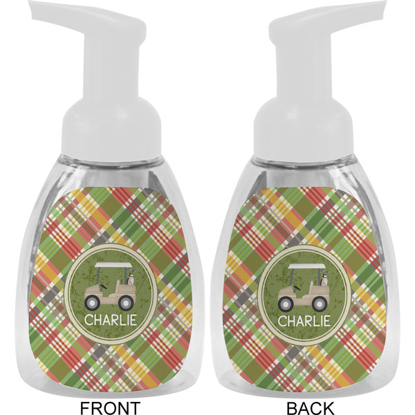 Golfer's Plaid Foam Soap Bottle Approval - White