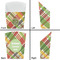 Golfer's Plaid French Fry Favor Box - Front & Back View