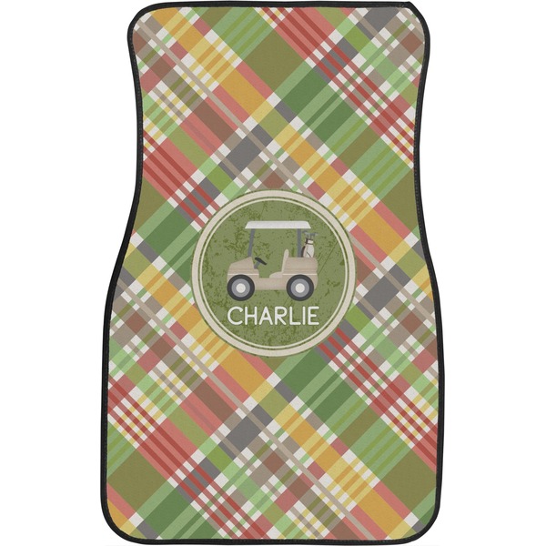 Golfer's Plaid Front Seat Car Mat