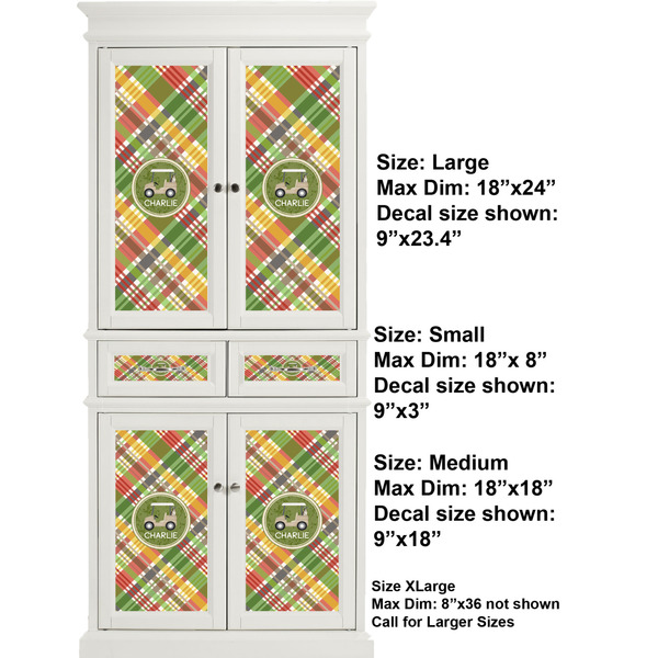 Golfer's Plaid Full Cabinet (Show Sizes)
