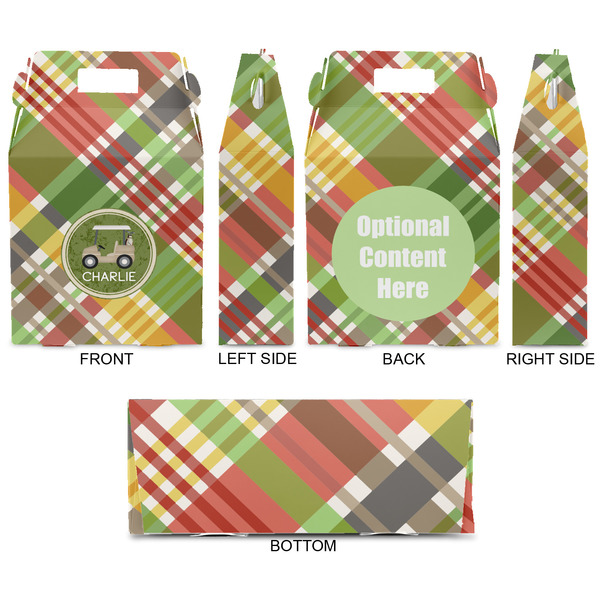 Golfer's Plaid Gable Favor Box - Approval