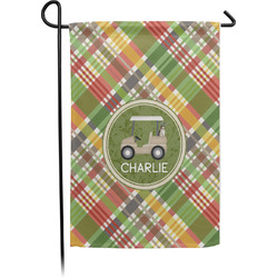 Golfer's Plaid Small Garden Flag - Single Sided w/ Name or Text