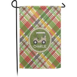 Golfer's Plaid Garden Flag (Personalized)