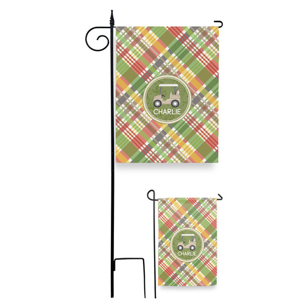 Golfer's Plaid Garden Flag - PARENT/MAIN