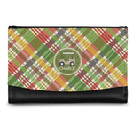Golfer's Plaid Genuine Leather Women's Wallet - Small (Personalized)
