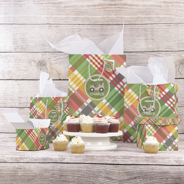 Golfer's Plaid Gift Bags - In Context