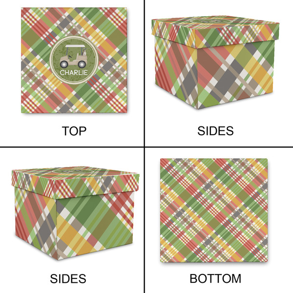 Golfer's Plaid Gift Boxes with Lid - Canvas Wrapped - XX-Large - Approval