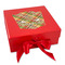 Golfer's Plaid Gift Boxes with Magnetic Lid - Red - Front