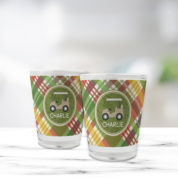 Golfer's Plaid Glass Shot Glass - Standard - LIFESTYLE