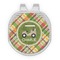 Golfer's Plaid Golf Ball Marker - Hat Clip - Silver