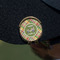 Golfer's Plaid Golf Ball Marker Hat Clip - Gold - On Hat