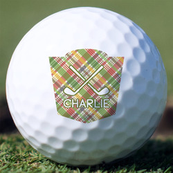Golfer's Plaid Golf Balls - Non-Branded - Set of 12 (Personalized)