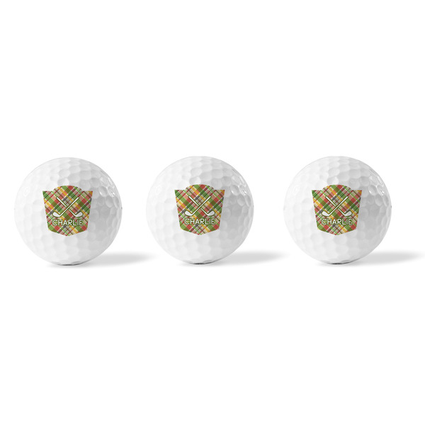 Golfer's Plaid Golf Balls - Generic - Set of 3 - APPROVAL