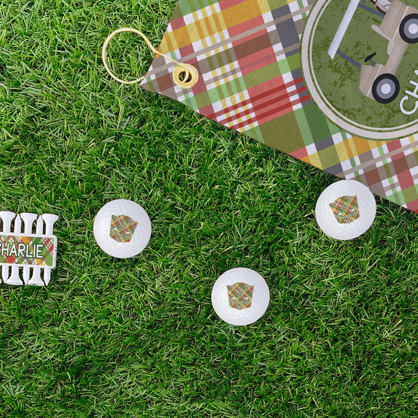 Golfer's Plaid Golf Balls - Generic - Set of 3 - LIFESTYLE
