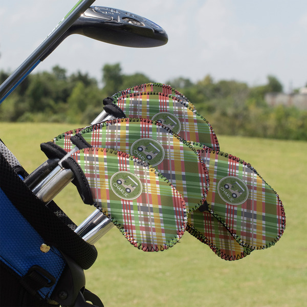Custom Golfer's Plaid Golf Club Iron Cover - Set of 9 (Personalized)