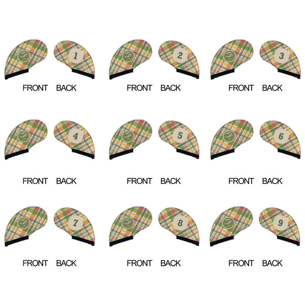 Golfer's Plaid Golf Club Covers - APPROVAL (set of 9)