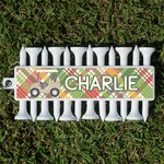 Golfer's Plaid Golf Tees & Ball Markers Set (Personalized)