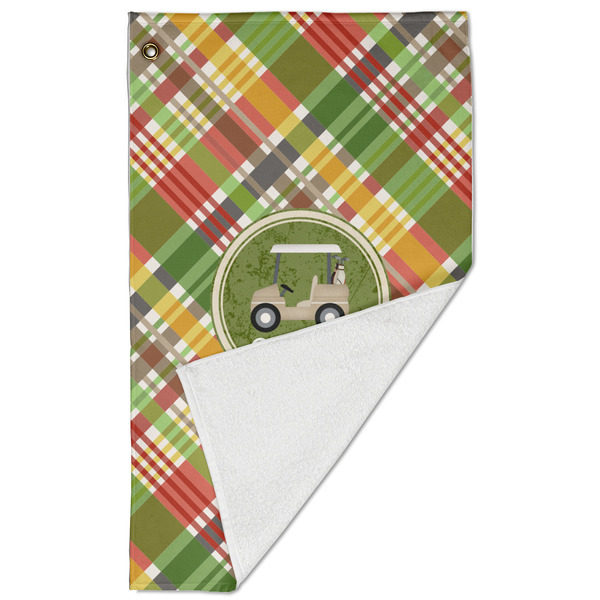 Golfer's Plaid Golf Towel - Folded (Large)