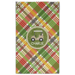 Golfer's Plaid Golf Towel - Poly-Cotton Blend w/ Name or Text