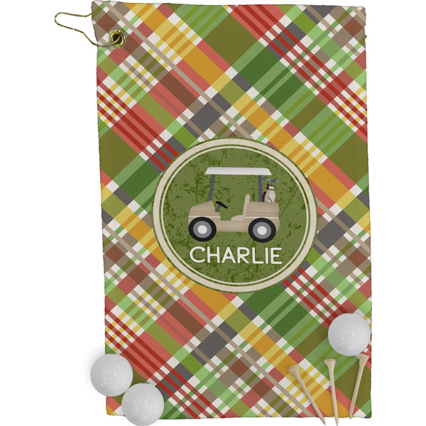 Golfer's Plaid Golf Towel (Personalized)