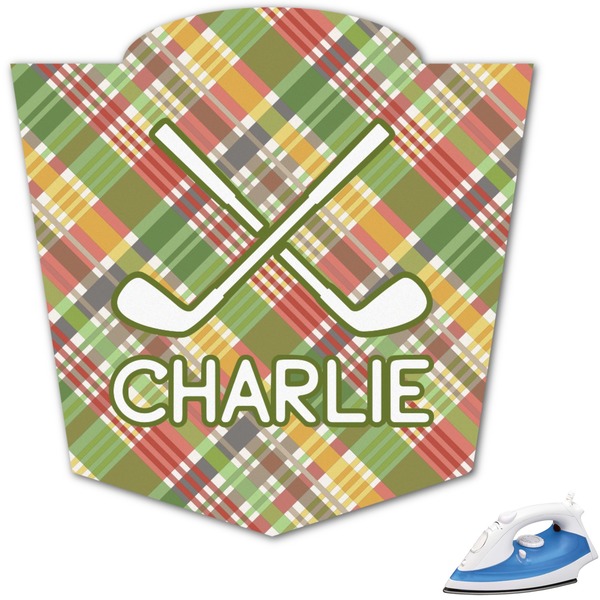 Custom Golfer's Plaid Graphic Iron On Transfer - Up to 9"x9" (Personalized)